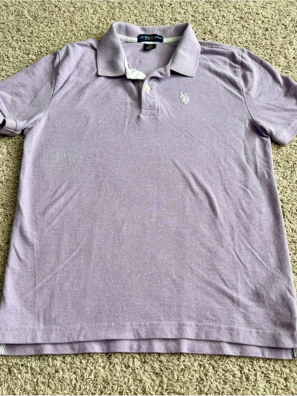 U.S. Polo Assn. Boys XL 14/16 Purple Polo Shirt